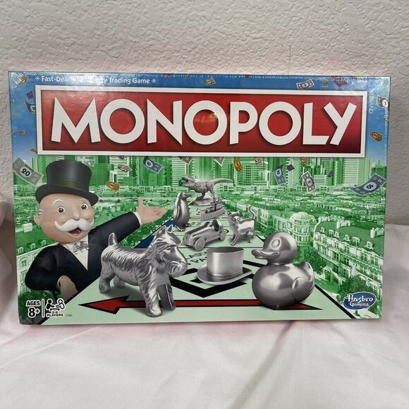 Hasbro Monopoly Board Game Cat Duck Scotty TRex Ship Investors Entrepreneur NEW - Picture 1 of 5